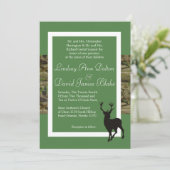 5x7 Faire-part de mariage Cerf vert et Camo (Debout devant)