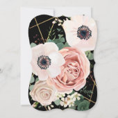 5x7 Faire-part de mariage de jardin géométrique Ro (Dos)