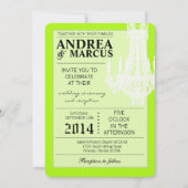 5x7 Faire-part de mariage de lustre de cristal Gli (Devant)