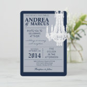 5x7 Faire-part de mariage de lustre de cristal Gli (Debout devant)