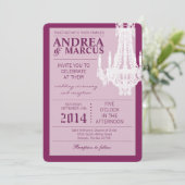 5x7 Faire-part de mariage de lustre de cristal Gli (Debout devant)