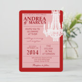 5x7 Faire-part de mariage de lustre de cristal Gli (Debout devant)