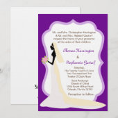 5x7 Faire-part de mariage de mariée violette (Devant / Derrière)