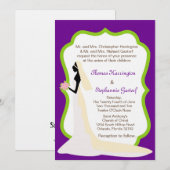5x7 Faire-part de mariage de mariée violette (Devant / Derrière)