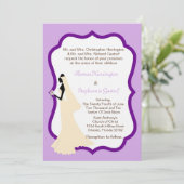 5x7 Faire-part de mariage de mariée violette légèr (Debout devant)