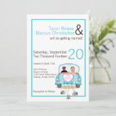 5x7 Faire-part de mariage de voitures de chambre d (Debout devant)