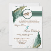 5x7 Faire-part de mariage d'oiseaux de plume de ca (Devant)