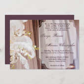 5x7 Faire-part de mariage en verre de pièce du cen (Devant / Derrière)