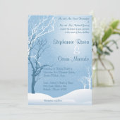 5x7 Faire-part de mariage hiver (Debout devant)