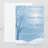 5x7 Faire-part de mariage hiver (Devant / Derrière)