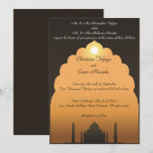 5x7 Faire-part de mariage Le coucher de soleil du (Devant / Derrière)