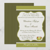 5x7 Faire-part de mariage Martini Olives Green Str (Devant / Derrière)