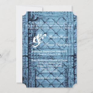 5x7 Faire-part de mariage Panneau Rustique Couverc