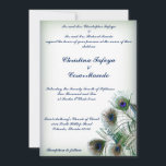 5x7 Faire-part de mariage Peacock Feathers Bleu/Ve<br><div class="desc">Cette Invitation de taille 5x7 est à la fois tendance et chic. Il est imprimé sur du papier de 110 livres mat, lisse, vibrant et mat. Contient 50 % de contenu recyclé. Parfait pour vos invitations et annonces d'événements les plus formelles. Elles sont fournies avec des enveloppes blanches standard. Vous...</div>