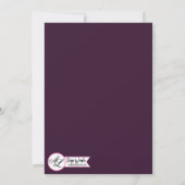 5x7 Faire-part de mariage Plum violet Rose Gold Ge (Dos)