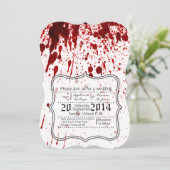 5x7 Faire-part de mariage Splatz Vampire Goth (Debout devant)