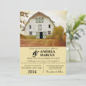 5x7 Faire-part de mariage Sunset Barne Pays rustiq (Debout devant)