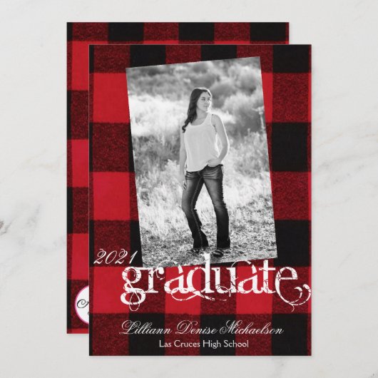 5x7 Faire-part principal Bonnet d'ours plat de Buf (Devant / Derrière)