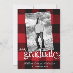 5x7 Faire-part principal Ours de l'Ours Plaid De B