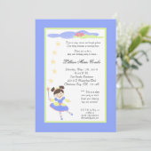 5x7 Fairy Princess Lilac Anniversaire Invitation (Debout devant)