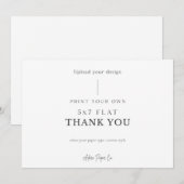 5x7 Flat Merci : Télécharger le Vôtre (Devant / Derrière)