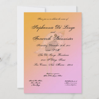 5x7 Floral Flower Fancy Elegant Wedding Invitation