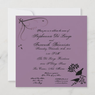 5x7 Floral Flower Fancy Elegant Wedding Invitation