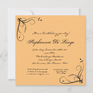 5x7 Floral Flower Fancy Elegant Wedding Invitation