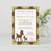 5x7 Forrest Momma Baby Deer Baby shower Invitation (Debout devant)