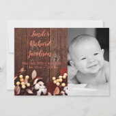 5x7 Foto Geboorte Aankondiging Army Cotton Branch (Voorkant)