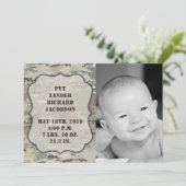 5x7 foto geboorte aankondiging leger OCP Camo Unif (Staand voorkant)