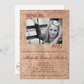 5x7 Foto Graduatie Party Uitnodiging Tarwe op Bur (Voorkant / Achterkant)