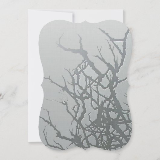 5x7 Frosted Glass Cracked Mirro Wedding Invitation Kaart (Achterkant)