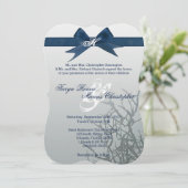 5x7 Frosted Glass Cracked Mirro Wedding Invitation Kaart (Staand voorkant)