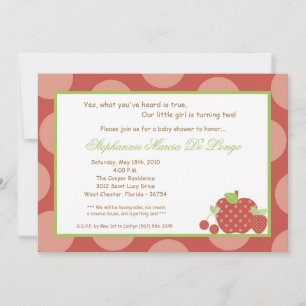 5x7 Fruits frais d'été Invitation fête d'anniversa