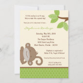 5x7 Funky Monkey Jungle Zoo Invitation Baby shower (Devant)