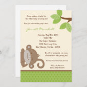 5x7 Funky Monkey Jungle Zoo Invitation d'anniversa (Devant / Derrière)