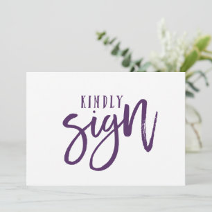 5X7 Gastenboek Handtekening Borstel Calligrafie Kaart