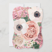 5x7 geometrische tuin Roos Glitt bruiloft uitnodig Kaart (Achterkant)