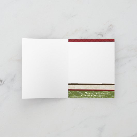 5x7 gepersonaliseerd het VOUWEN van het Wenskaart Feestdagen Kaart (Binnen)