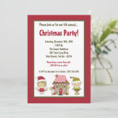 5x7 Gingerbread House Christmas Party Invitation (Debout devant)