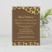 5x7 Giraffe Imprimer Sweet 16 Invitation de fête d (Debout devant)