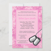 5x7 Girl ARMY Camo ACU Prin Baby shower Invitation (Devant)