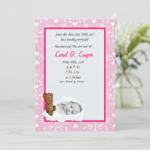 5x7 Girl Cloud PHOTO sur Faire-part de naissance c (Debout devant)