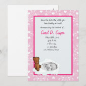 5x7 Girl Cloud PHOTO sur Faire-part de naissance c (Devant / Derrière)