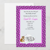 5x7 Girl Cloud PHOTO sur Faire-part de naissance c (Devant / Derrière)