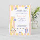 5x7 Girly 1 jaar oud verjaardagsfeestuitnodiging Kaart (Staand voorkant)