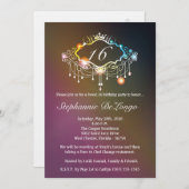 5x7 Girly Crown Sweet 16 Verjaardag Uitnodiging (Voorkant / Achterkant)