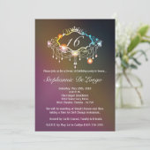 5x7 Girly Crown Sweet 16 Verjaardag Uitnodiging (Staand voorkant)