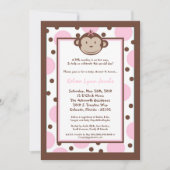 5x7 Girly Modern Mood Baby shower singe Invitation (Devant)